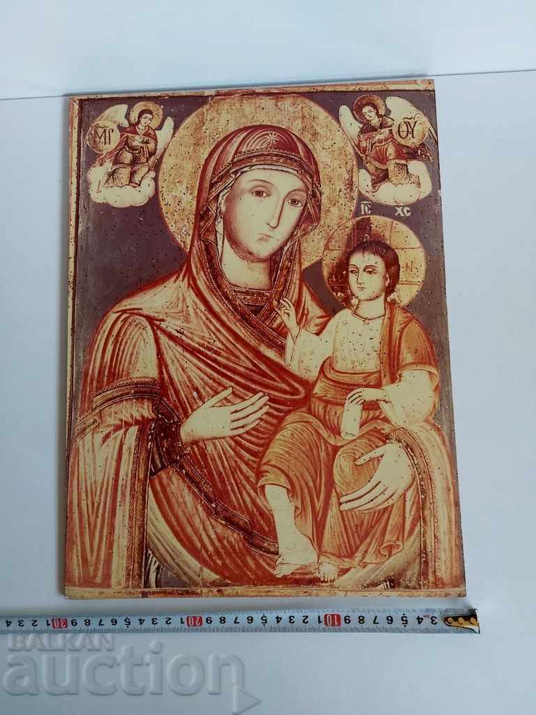 Livrarea , ICONĂ REPRODUCERE SCENĂ RELIGIOASĂ FECIOARA MARIA IISUS HRISTOS