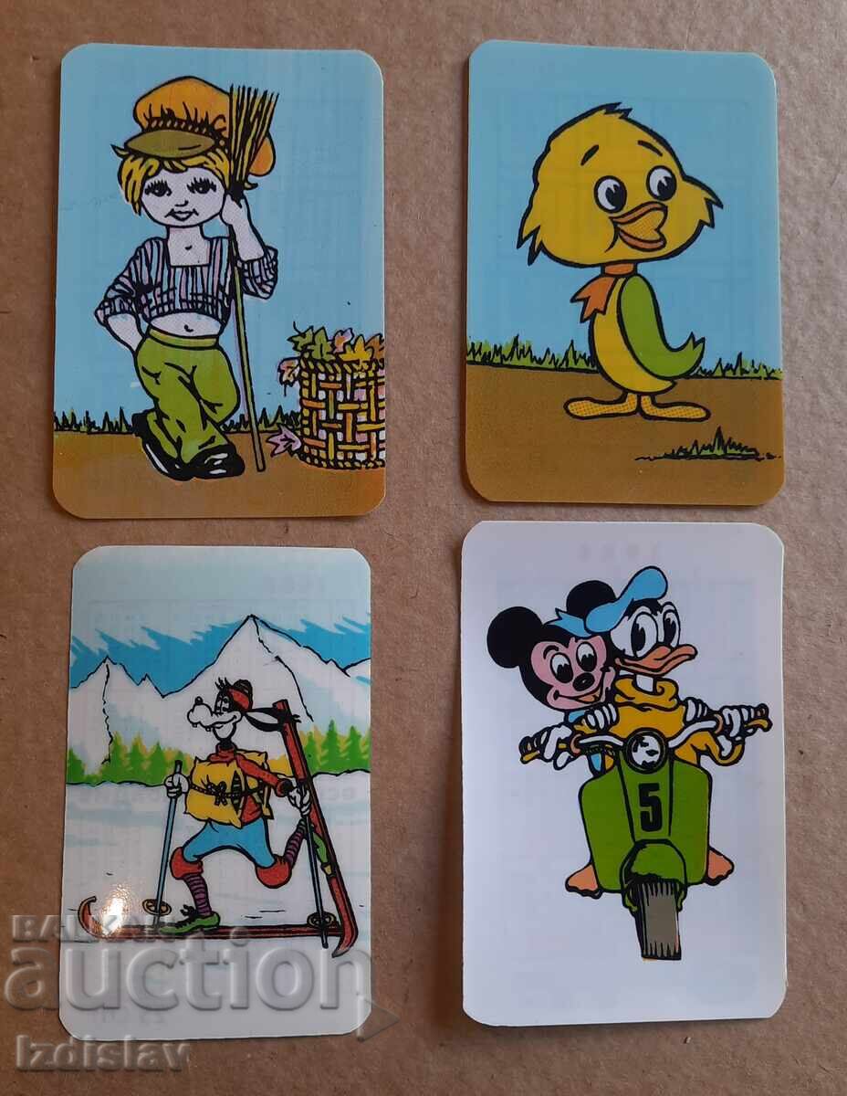 Auction 4 pieces of collectible cartoon character calendars Auction 4 pieces of collectible cartoon character calendars