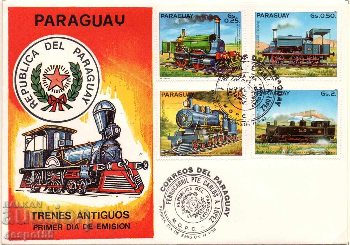 1983. Paraguay. Locomotives - Envelope "First Day"