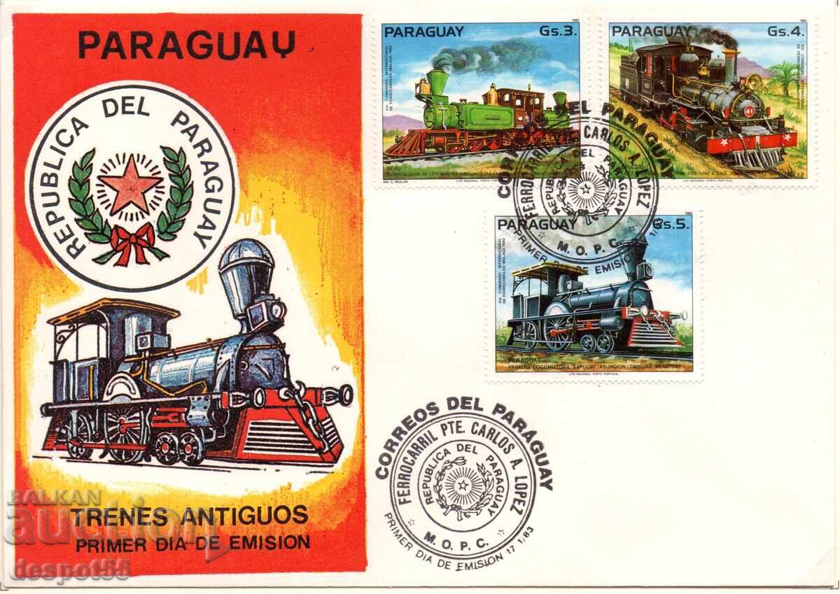 1983. Paraguay. Locomotives - Envelope "First Day"