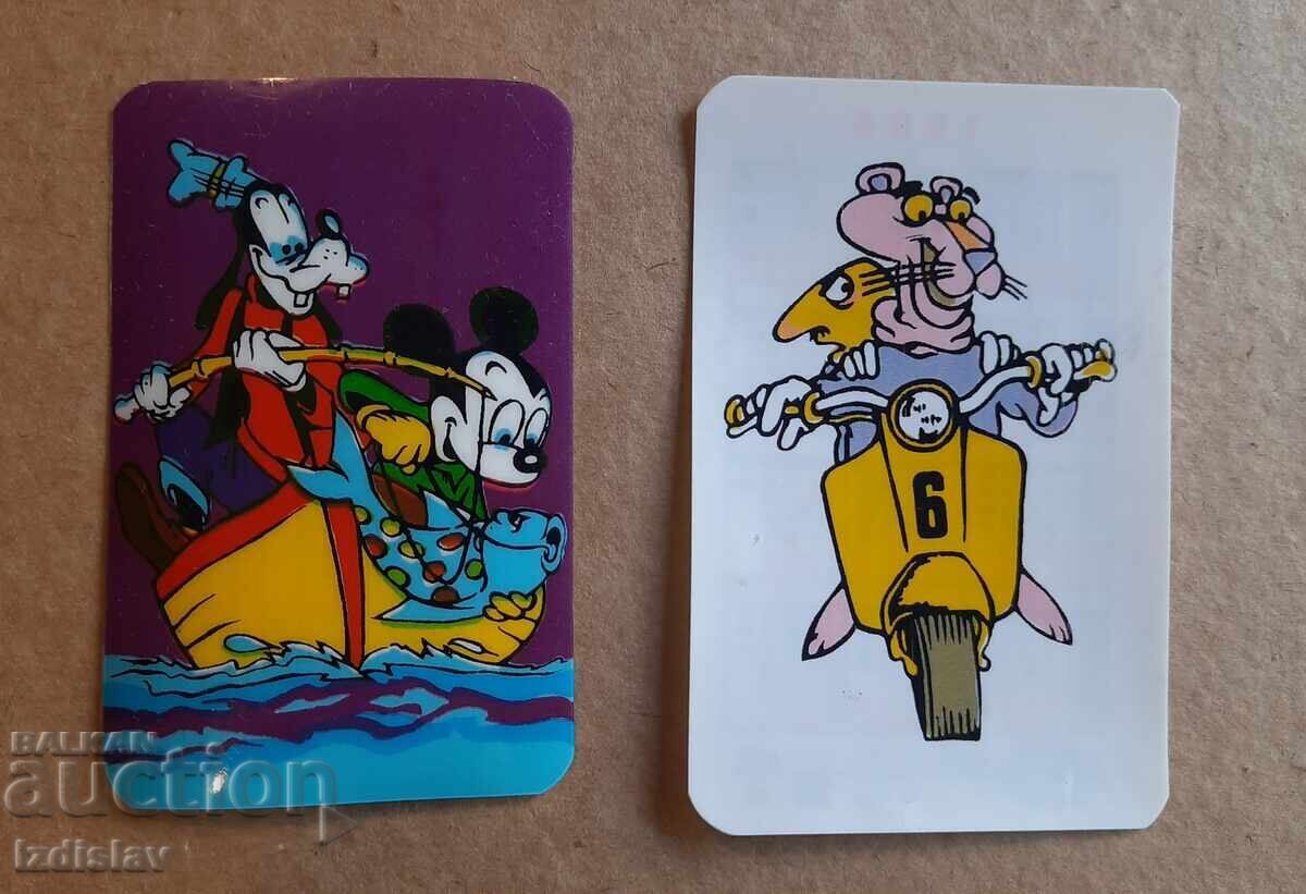 2 pieces of collectible cartoon character calendars