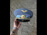 Pălărie de ofițer bulgară cu codardă și cozoroc albastru