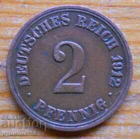 2 пфенига 1912 г. - Германия ( A ) 2 пфенига 1912 г. - Германия ( A )