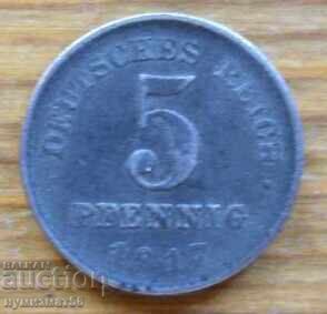 5 Pfennig 1917 - Germania