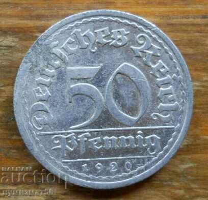 50 пфенига 1920 г. - Германия ( A ) 50 пфенига 1920 г. - Германия ( A )