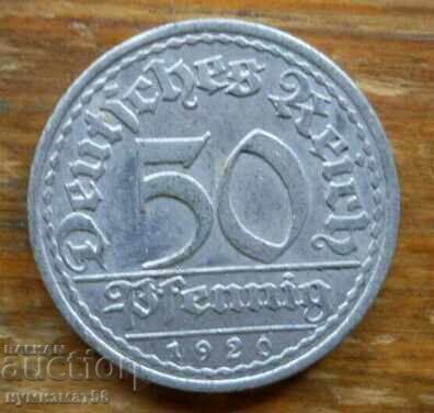 50 Pfennig 1920 - Germania ( A ) 50 Pfennig 1920 - Germania ( A )