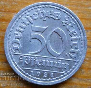 50 Pfennig 1921 - Γερμανία ( A )