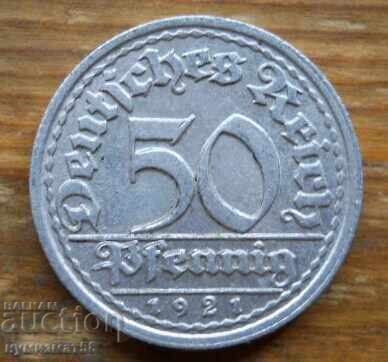 50 пфенига 1921 г. - Германия ( А )