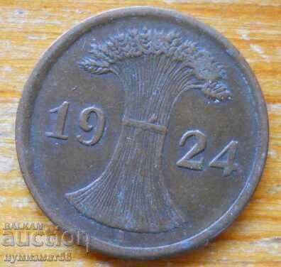 2 pfennig 1924 - Germany ( A ) rentenpfennig with price 2.00 BGN | € 1.02 2 pfennig 1924 - Germany ( A ) rentenpfennig with price 2.00 BGN | € 1.02