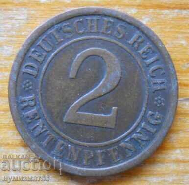 2 pfennig 1924 - Germany ( A ) rentenpfennig 2 pfennig 1924 - Germany ( A ) rentenpfennig