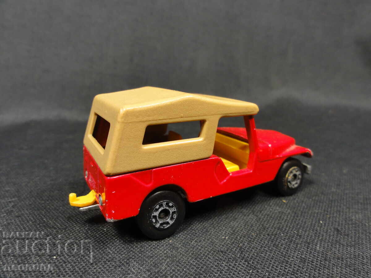 Delivery of OLD RETRO METAL TROLLEY MATCHBOX ENGLAND CJ6 JEEP