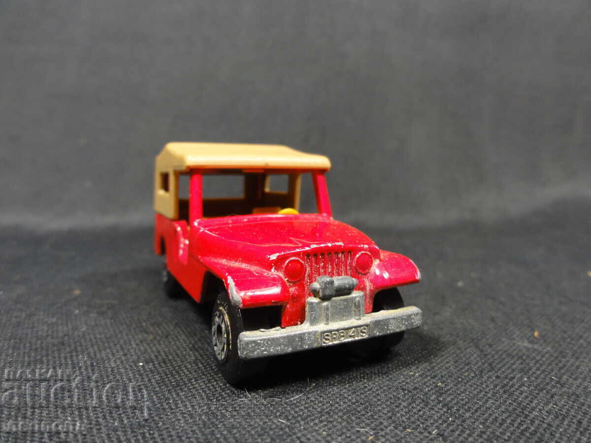 OLD RETRO METAL TROLLEY MATCHBOX ENGLAND CJ6 JEEP - 5