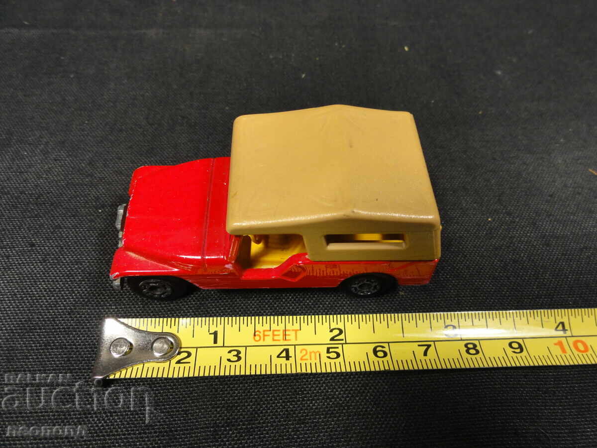 OLD RETRO METAL TROLLEY MATCHBOX ENGLAND CJ6 JEEP - 7