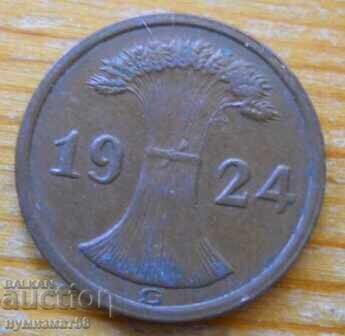 2 pfennig 1924 - Germany ( G ) reichspfennig with price 2.00 BGN | € 1.02