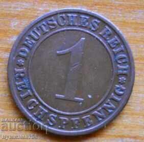 1 pfennig 1930 - Germany ( A ) reichspfennig