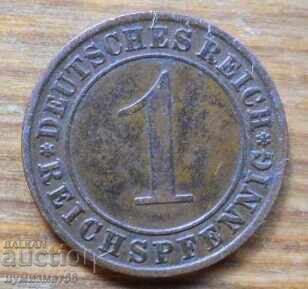 1 pfennig 1930 - Germany ( A ) reichspfennig
