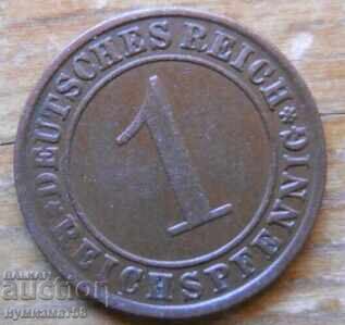1 Pfennig 1934 - Germany (A) reichspfennig