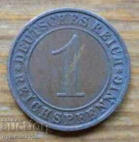 1 pfennig 1935 - Germany ( A ) reichspfennig