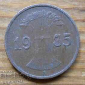 1 пфениг 1935 г. - Германия ( A ) reichspfennig с цена 1.50 лв. | € 0.77 1 пфениг 1935 г. - Германия ( A ) reichspfennig с цена 1.50 лв. | € 0.77