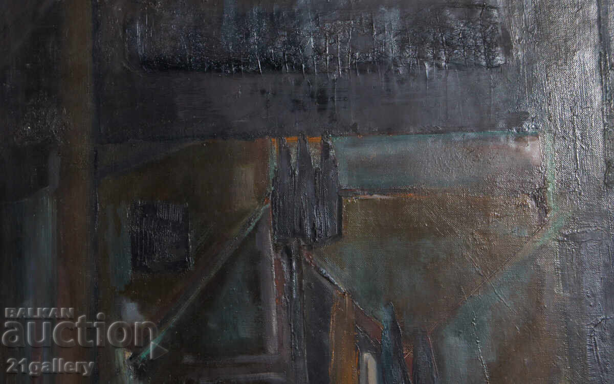 Delivery of P. Tsanov / Oil paints, cityscape 1983