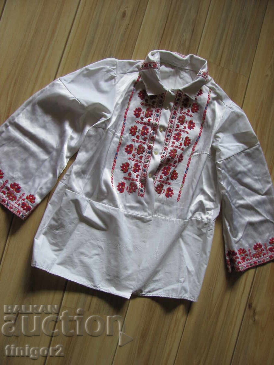 Vintage shirt for traditional costume, hand-embroidered, folk art with price 95.00 BGN | € 48.57
