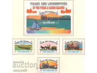 1983. Turks și Caicos. Tramvaie și locomotive + Bloc