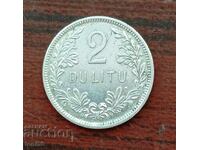 Lituania 2 litai 1925 UNC - argint