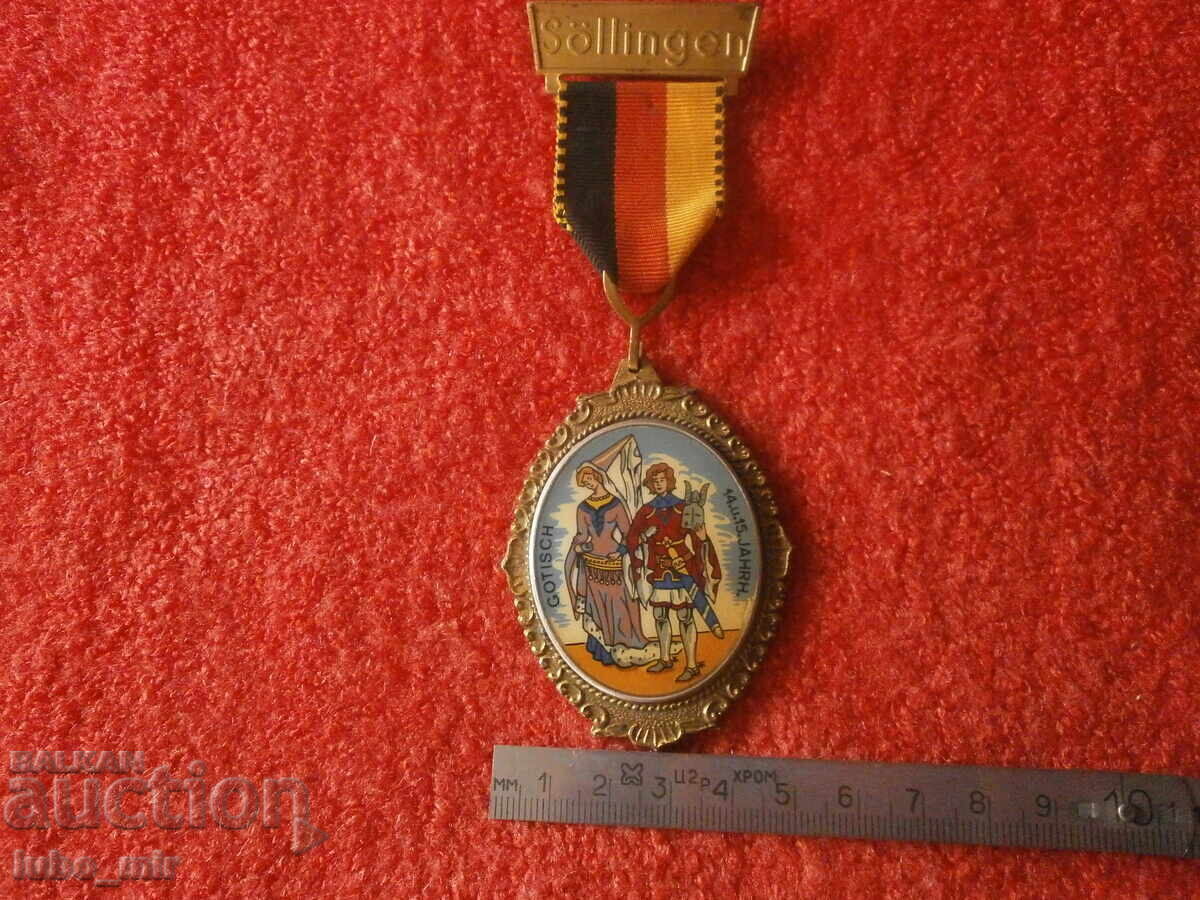 OLD GERMAN BRONZE CHEST BADGE - MEDAL - AWARD ? - 6 OLD GERMAN BRONZE CHEST BADGE - MEDAL - AWARD ? - 6