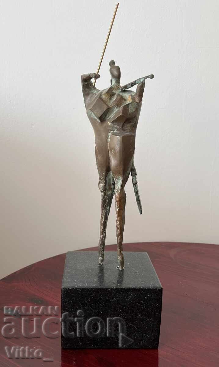 Stavri Kalinov, sculpture, Violinist Stavri Kalinov, sculpture, Violinist