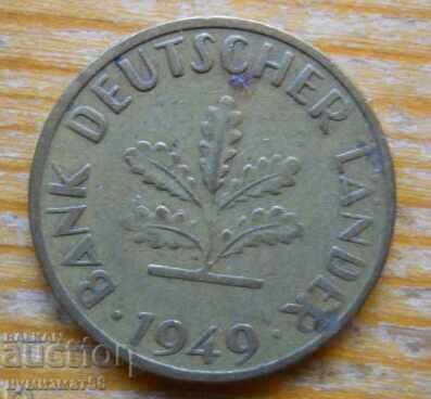 10 Pfennig 1949 - Γερμανία ( D ) με τιμή 1.50 BGN | € 0.77