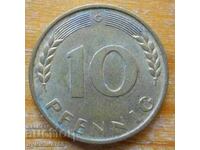 10 Pfennig 1950 - Γερμανία ( G )