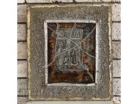 Stavri Kalinov, tablou luminos din sticlă - icoană