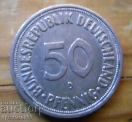 50 pfennig 1966 - Γερμανία 50 pfennig 1966 - Γερμανία