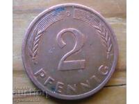 2 pfennig 1974 - Γερμανία