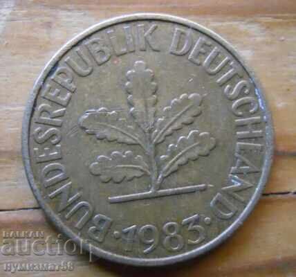 10 Pfennig 1983 - Germany with price 0.30 BGN | € 0.15 10 Pfennig 1983 - Germany with price 0.30 BGN | € 0.15