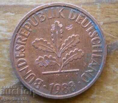 2 pfennig 1988 - Γερμανία με τιμή 0.30 BGN | € 0.15 2 pfennig 1988 - Γερμανία με τιμή 0.30 BGN | € 0.15