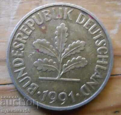 10 pfennig 1991 - Germania cu preț € 0.10 | 0.20 BGN 10 pfennig 1991 - Germania cu preț € 0.10 | 0.20 BGN