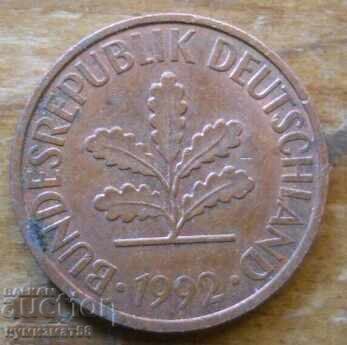 2 pfennig 1992 - Germany with price 0.30 BGN | € 0.15 2 pfennig 1992 - Germany with price 0.30 BGN | € 0.15