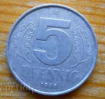 5 пфенига 1968 г. - ГДР