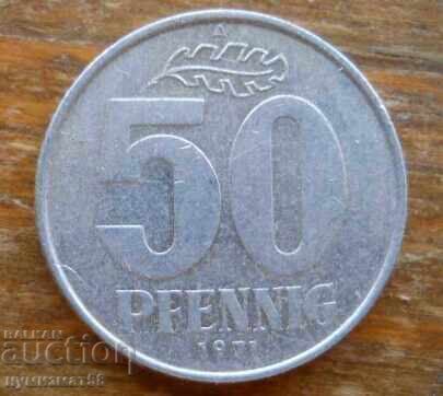 50 пфенига 1971 г. - ГДР 50 пфенига 1971 г. - ГДР