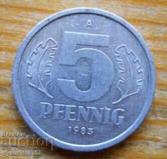 5 pfennig 1983 - RDG