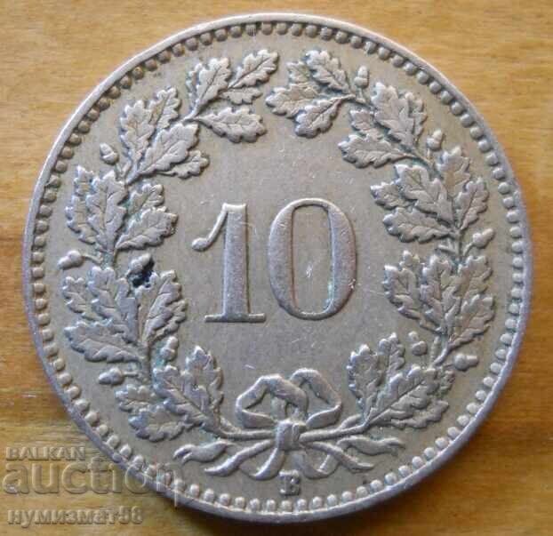 10 Centimes (Rappen) 1927 - Switzerland 10 Centimes (Rappen) 1927 - Switzerland