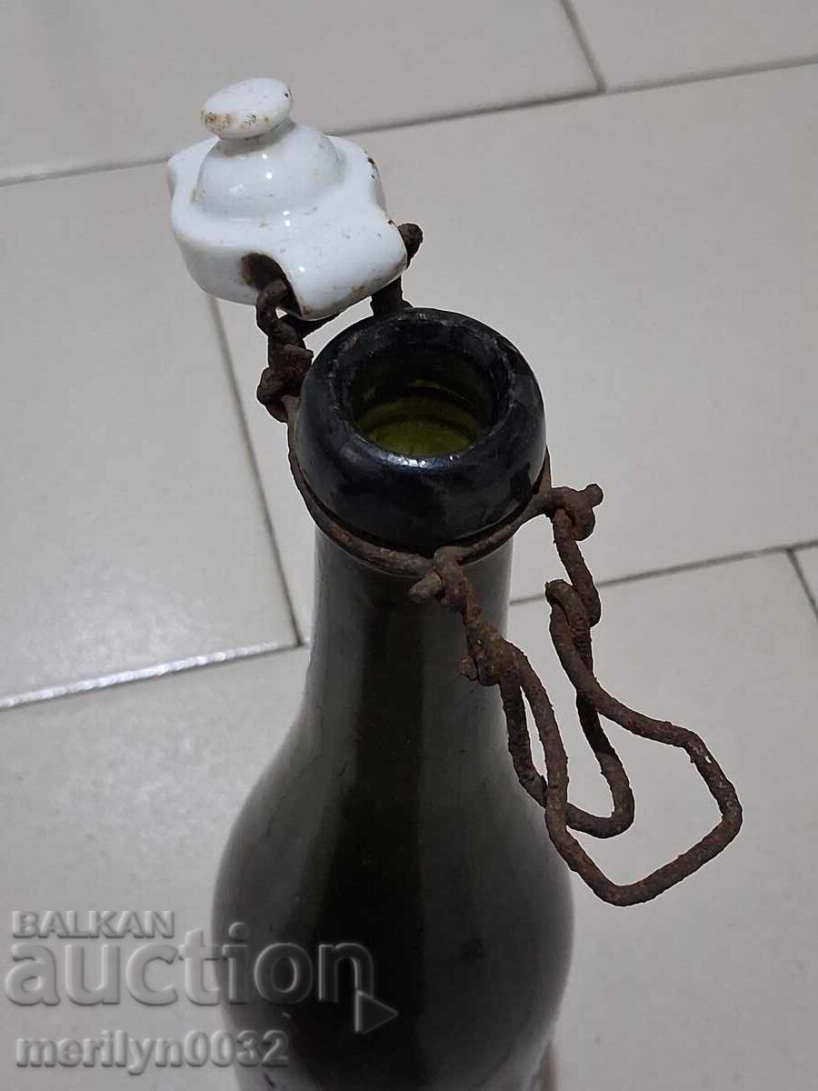 Old beer bottle "MACEDONIA", bottle, glass, RARE - 6