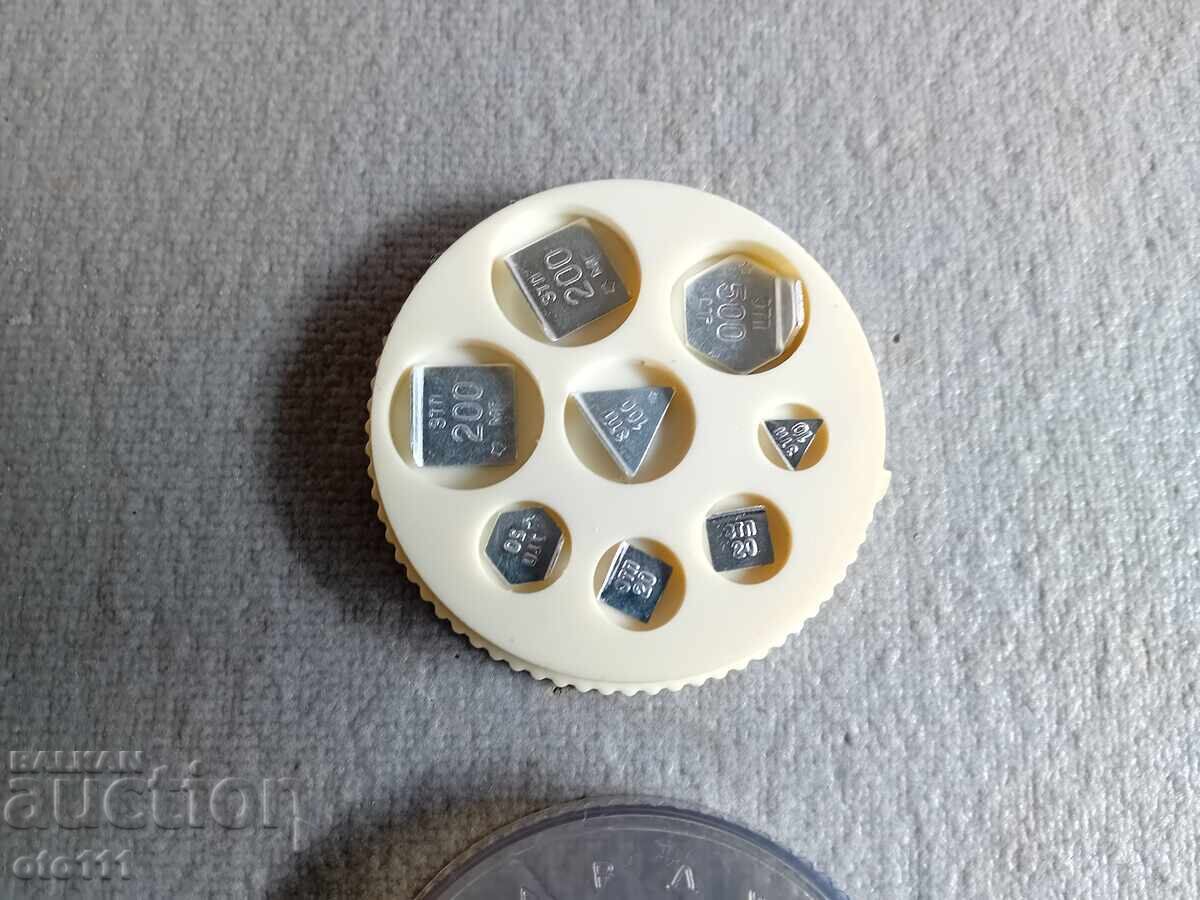 GRAMS, WEIGHTS FOR JEWELRY SCALE with price 10.00 BGN | € 5.11 GRAMS, WEIGHTS FOR JEWELRY SCALE with price 10.00 BGN | € 5.11