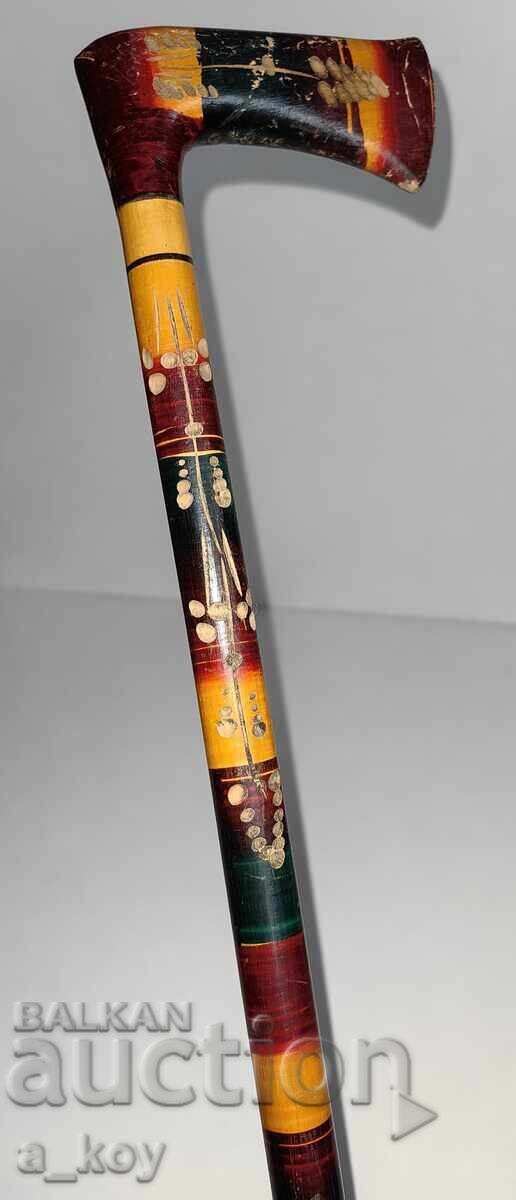 Παράδοση Ξύλινο χειροποίητο σκαλιστό μπαστούνι ξυλογλυπτικής Παράδοση Ξύλινο χειροποίητο σκαλιστό μπαστούνι ξυλογλυπτικής