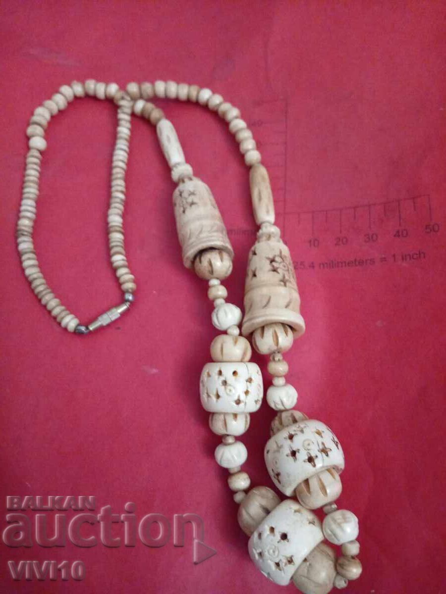 Antique bone and horn necklace