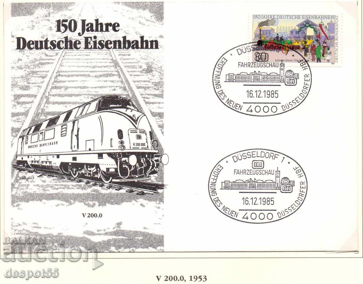 1985. Δυτική Γερμανία. 150η Επέτειος των Γερμανικών Σιδηροδρόμων - Φάκελος