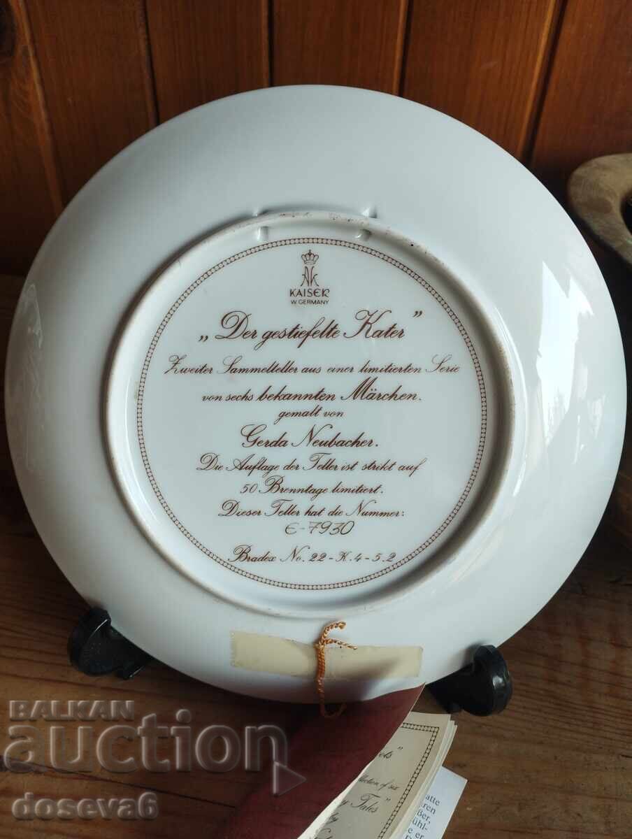 Beautiful Collector's Plate Kaiser, Puss in Boots - 7 Beautiful Collector's Plate Kaiser, Puss in Boots - 7