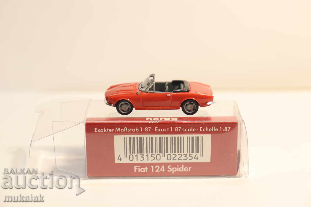 HERPA H0 1/87 FIAT 124 SPIDER MODEL MAȘINĂ JUCĂRIE - 6 HERPA H0 1/87 FIAT 124 SPIDER MODEL MAȘINĂ JUCĂRIE - 6
