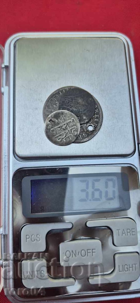 СТАРИ СРЕБЪРНИ МОНЕТИ ЗА НАКИТ - 7 СТАРИ СРЕБЪРНИ МОНЕТИ ЗА НАКИТ - 7